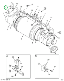 2595516C92 Bracket Exhaust Pipe