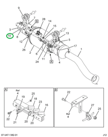2595593C1 BRACKET HANGER REAR CLIPNG BAR