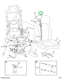 2595769C1 UPHOLSTERY  SEAT BACK DRIVER*