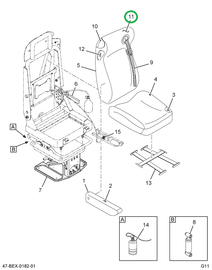 2595794C1 UPHOLSTERY  SEAT BACK DRIVER*