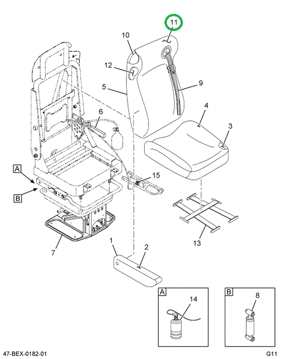 2595794C1 UPHOLSTERY  SEAT BACK DRIVER*