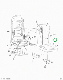 2595948C1 UPHOLSTERY  SEAT CUSHION DRIVE