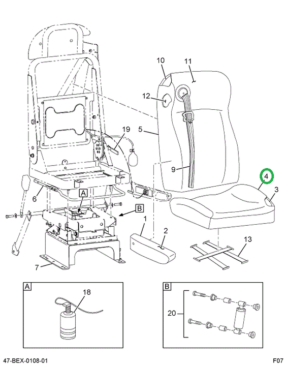 2595958C1 UPHOLSTERY  SEAT CUSHION DRIVE
