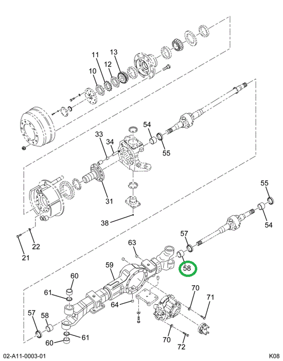 2596165C1 BUSHING HSG AXLE SHAFT
