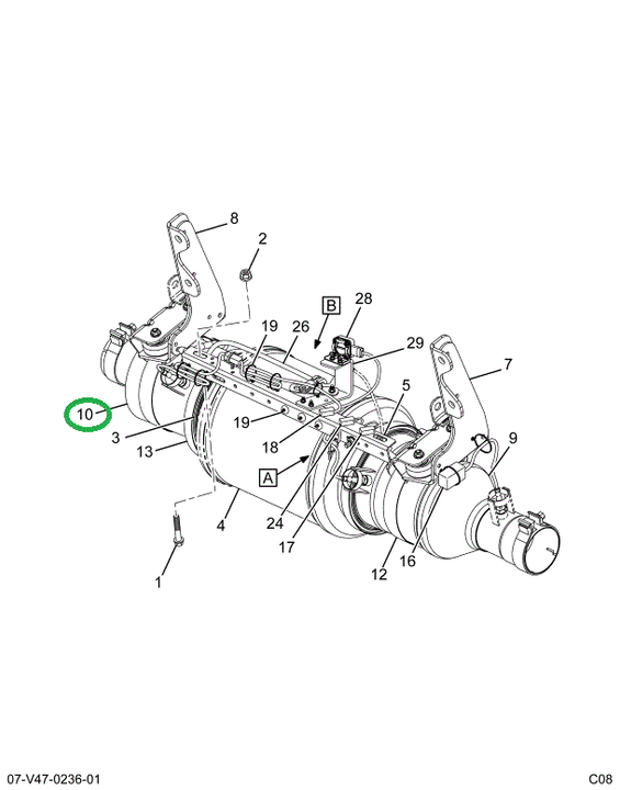 2596444C91 CONVERTR,CONVERTER DPF OUTLET