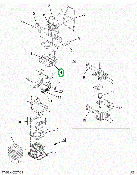 2596534C1 UPHOLSTERY  SEAT CUSHION DRIVE