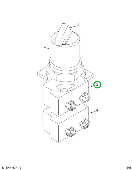 2597156C1 Switch, Contact Block Top