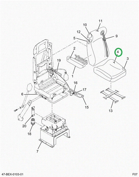 2597174C1 UPHOLSTERY  SEAT CUSHION DRIVE