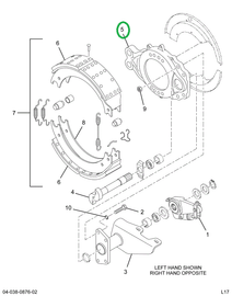 2597407C91 Spider, Brake With Bushing And