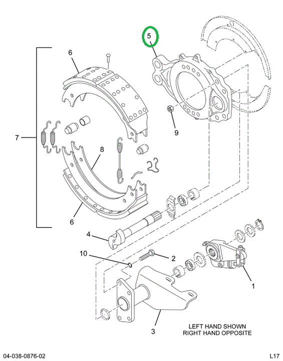 2597407C91 Spider, Brake With Bushing And