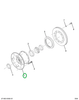 2598309C91 HUB FRT WHEEL W/CUPS & STUDS