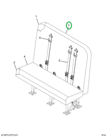 2598673C1 UPHOLSTERY  SEAT BACK