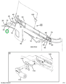 3527215C1 ARM W/S WIPER RH FOR 9800 RHD
