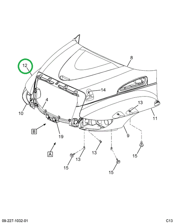 3545398C6 PANEL RH HOOD SIDE SKIN