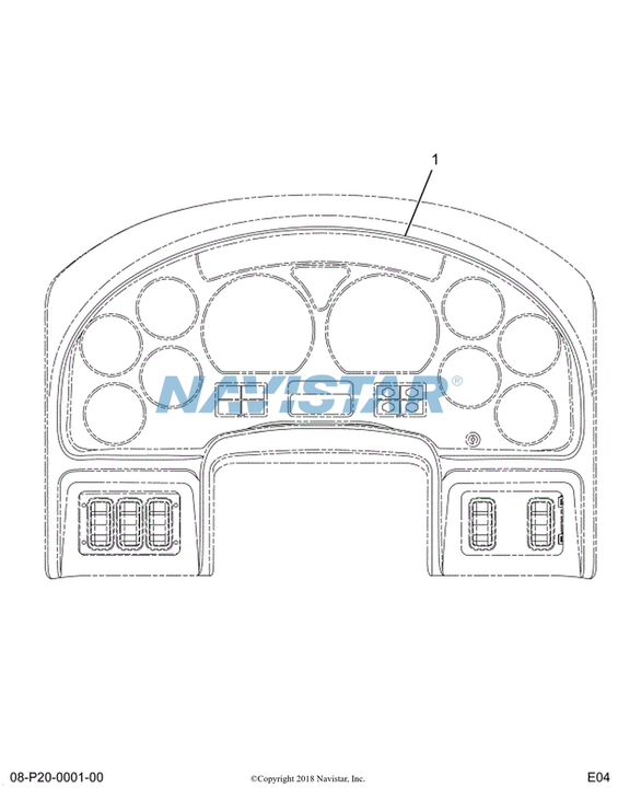 3558552C92 HOUSING INSTR CLUSTER  W/PRNDL