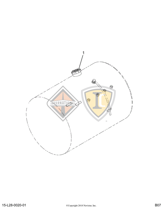 3559312C2 CAP,FUEL TANK CAP N/LOCKING Image 1