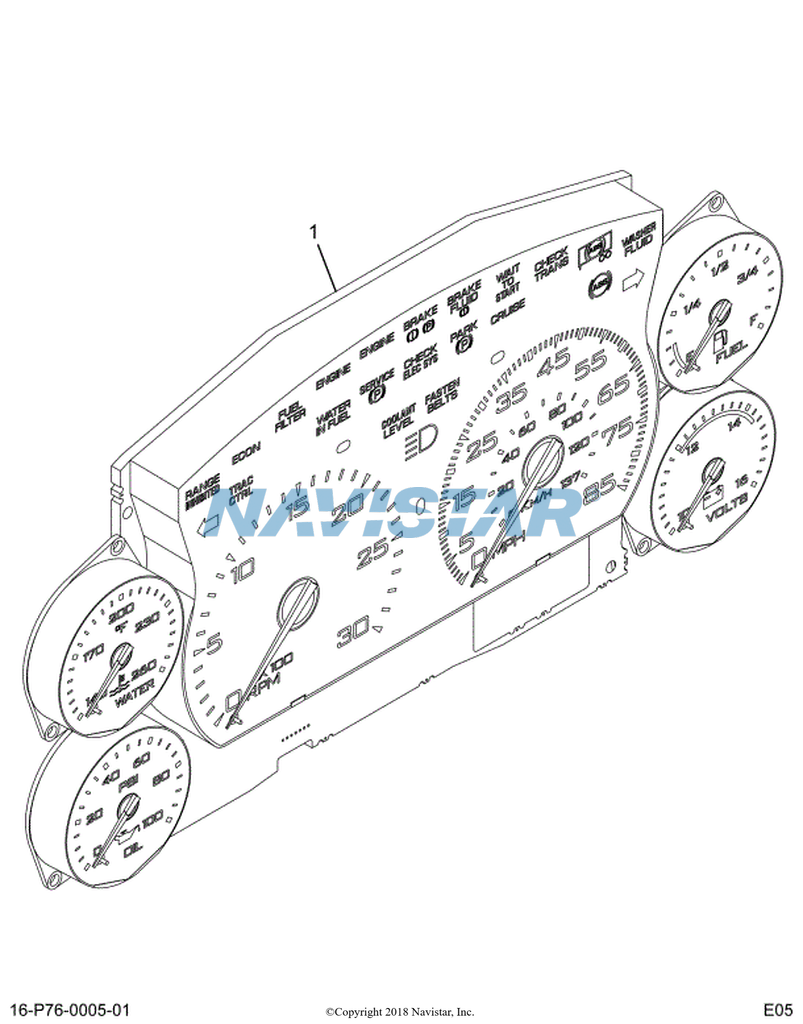 3581056C96 SPEEDOMETER & TACH HEAD ASM  C