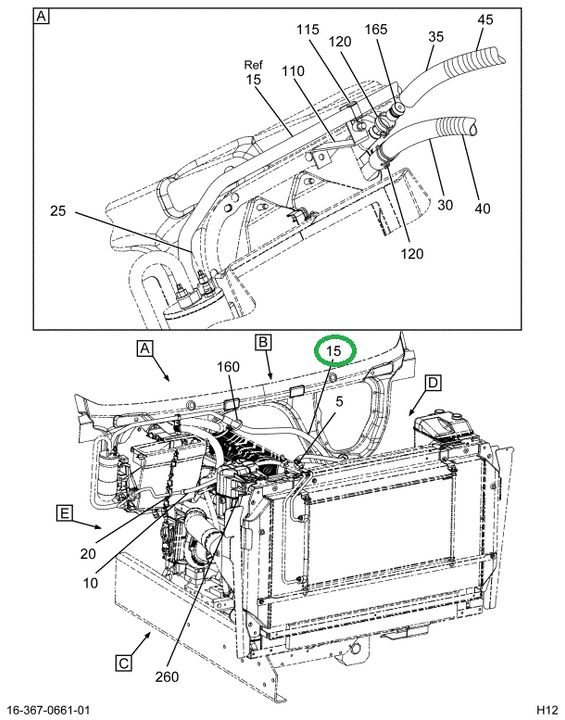 3606258C92 HOSE ASSY ACCUM TO COMPR