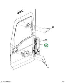 3766404C92 MIRROR,REAR VIEW, CL RH CHROME