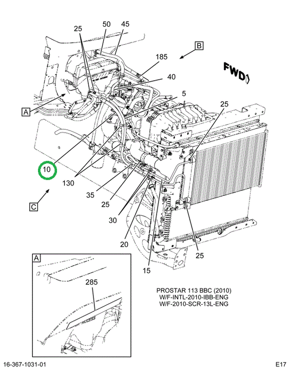 3860140C91 HOSE  A/C  EVAP TO COMP 2010 W