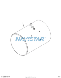 4026511C93 TANK,FUEL, 26IND,80G,RIGHT,POL