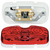 46792GR0 Light Marker Red 2 Bulb Sq Crnr Durmold