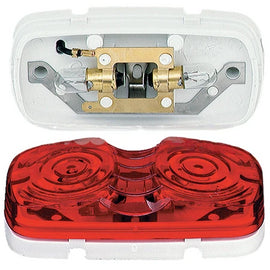 46792GR0 Light Marker Red 2 Bulb Sq Crnr Durmold