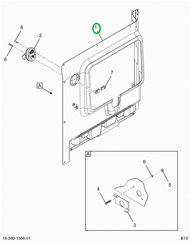 6123326C1 PANEL , SLPR SIDE LH W/110V, N