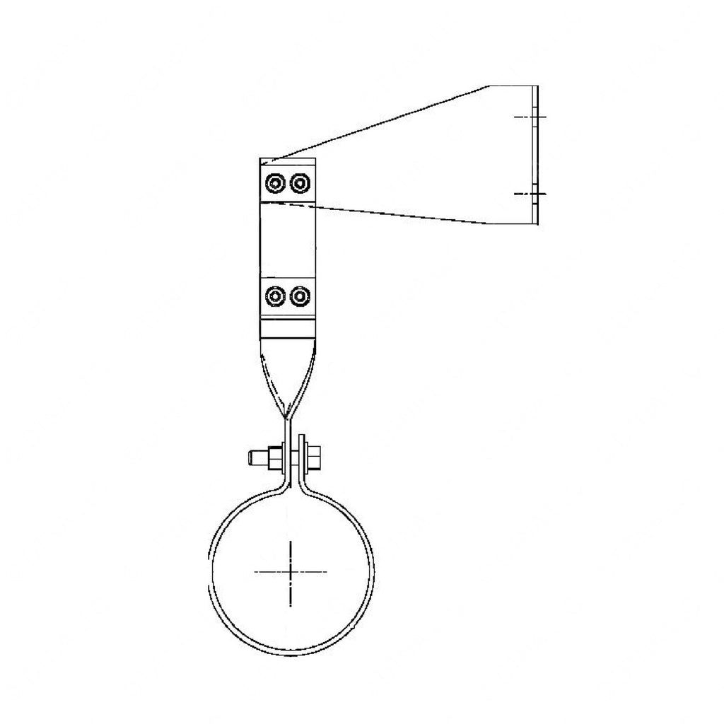 A04-18007-000 HANGER-PIPE,EXHAUST,4IN,90DEG TWIST,STD