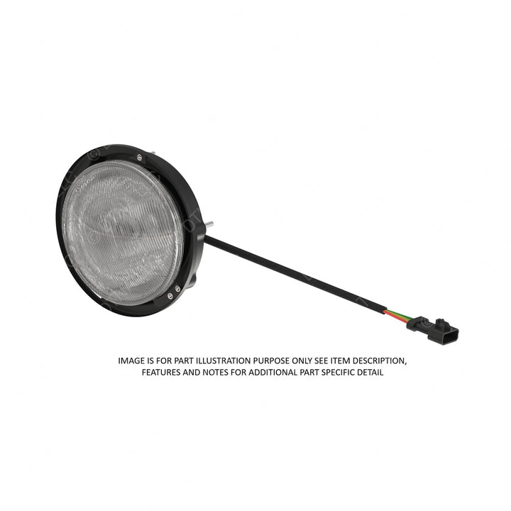 A17-12839-000 HEADLAMP-SINGLE ROUND 7 IN,LH