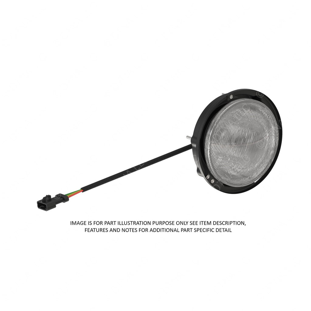 A17-12839-001 HEADLAMP-SINGLE ROUND 7 IN,RH