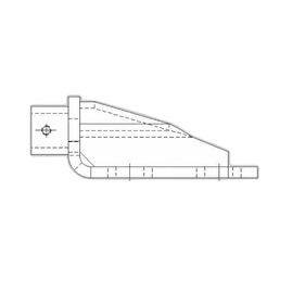 A17-16698-001 SUPT-TILT HOOD BTM RH RAD