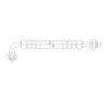 A22-32666-077 HOSE ASSEMBLY-A/C, 6,COND TO REC DRR,77"