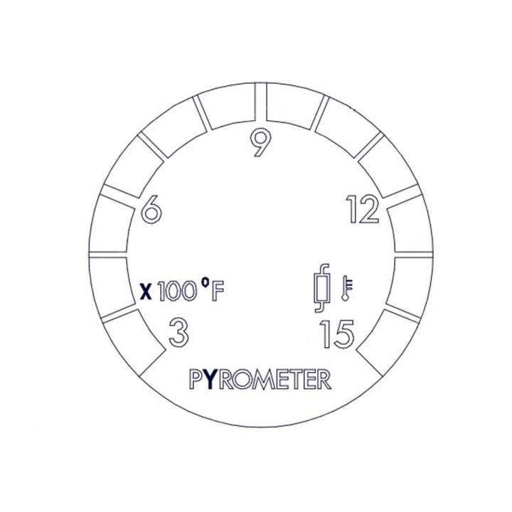 A22-38891-002 GAUGE - PYRO  SM FACE  BLA