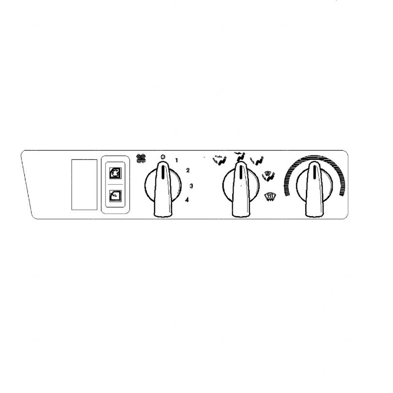 A22-51694-002 HVAC CNTL - 2 HOLE, NO RE