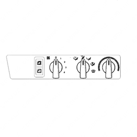 A22-51694-011 HVAC CNTL - 1 HOLE, W/ RE