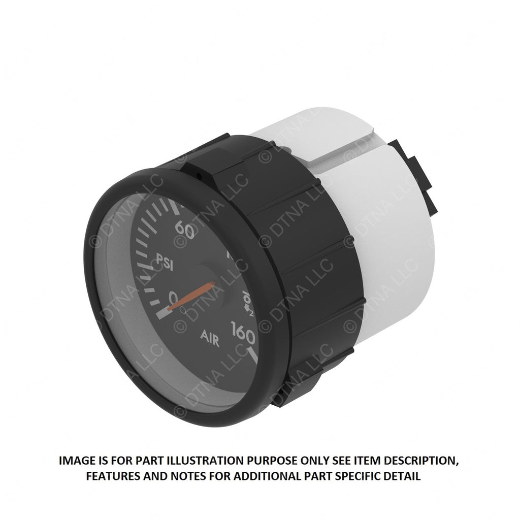 A22-68156-005 GAUGE-AIR PRESSURE,AXLELIFT2,US,BLACK