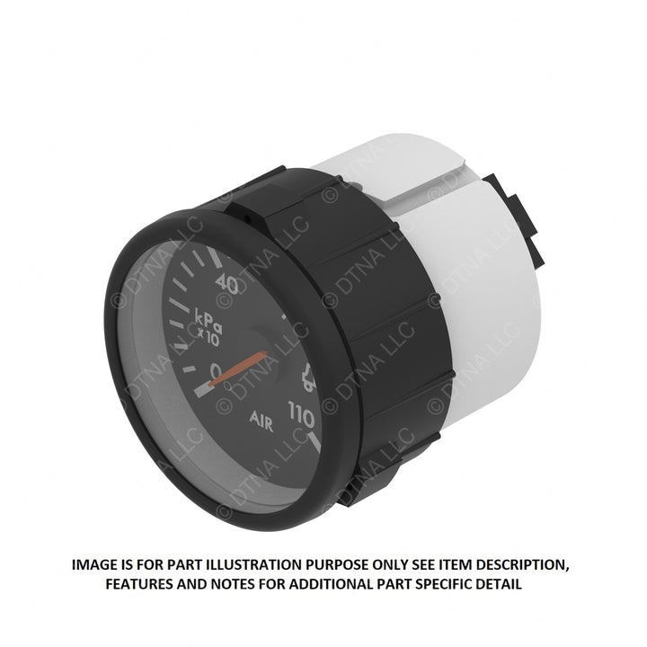 A22-68156-033 GAUGE-AIR PRESSURE,SUSPENSION,MET,BLACK