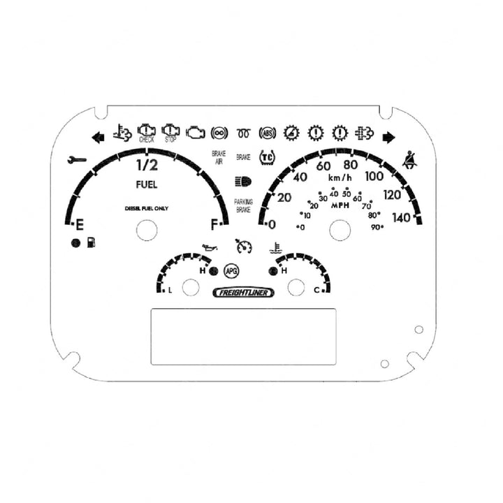 A22-69698-001 PANEL-INSTR,4GAUGE,KPH,TRANS,HYD,DIESEL