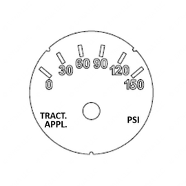 A22-71491-000 GAUGE-TRACTOR APP,PSI,BLACK,FLAT