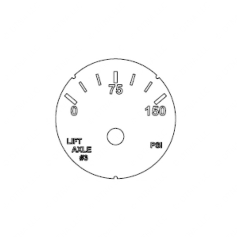 A22-71663-002 GAUGE-LIFT AXLE3,PSI,BRIGHT