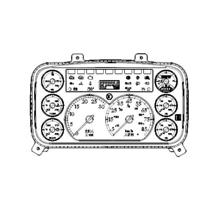 A22-71789-013 CLUSTER-INSTRMNT,KPH/MPH/TACH/TRAN/2 AIR