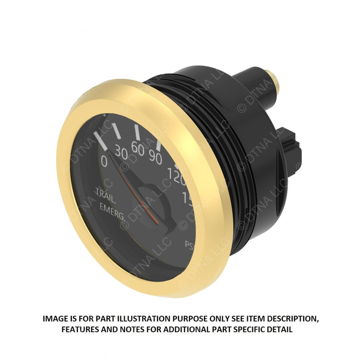 A22-78439-001 GAUGE-TRLR EMERG,GOLD,PSI