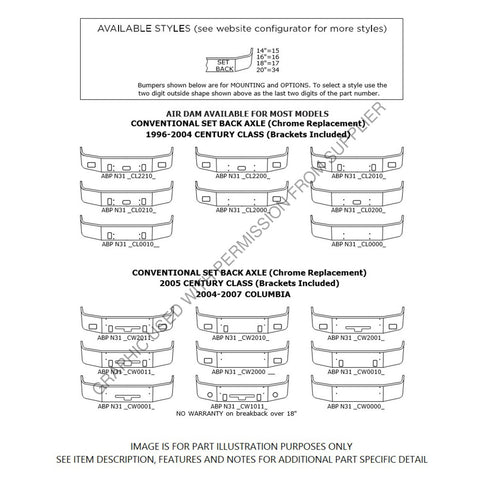 ABP N31 0CW000016R15 BUMPER COLUMBIA 16