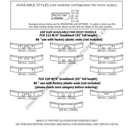 ABP N31 7CG201095 BUMPER FLD112 SBFA,1989-1996,FOGS,16IN