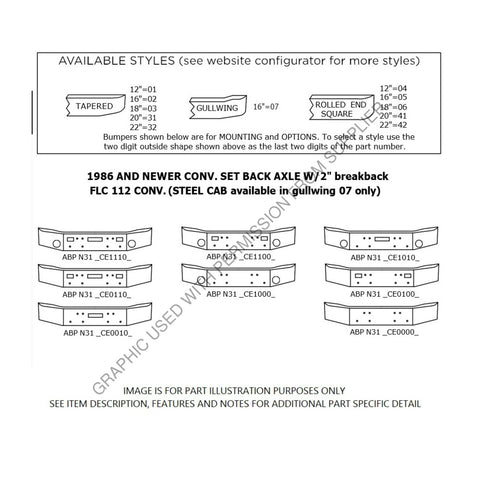 ABP N31 7WCE093020 BUMPER CUSTOM