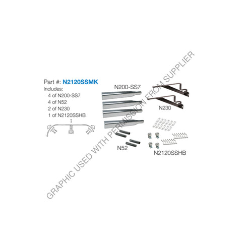 ABP N31 N2120SSMK SS SS7 POST MNT KIT  FULL TANDEM FENDER