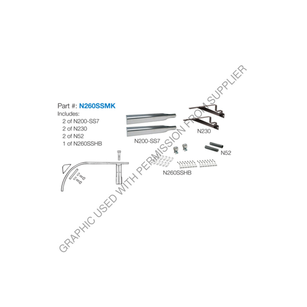 ABP N31 N260SSMK SS SS7 POST MNT KIT  HALF TANDEM FENDER