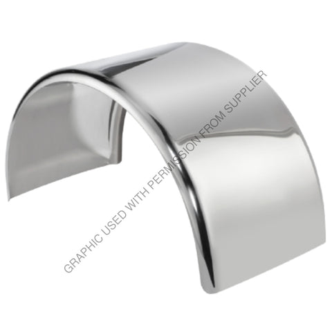 ABP N31 NF180SSNR SS 14G SMOOTH SINGLE AXLE  FENDERS PAIR