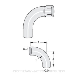 ABP N49 40EL90117A 90 DEG ELBOW, 4 CONN